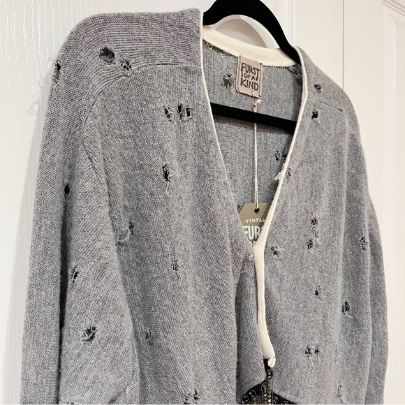 LF Vintage Rhinestone Fringe Cardigan - Picture 5 of 9